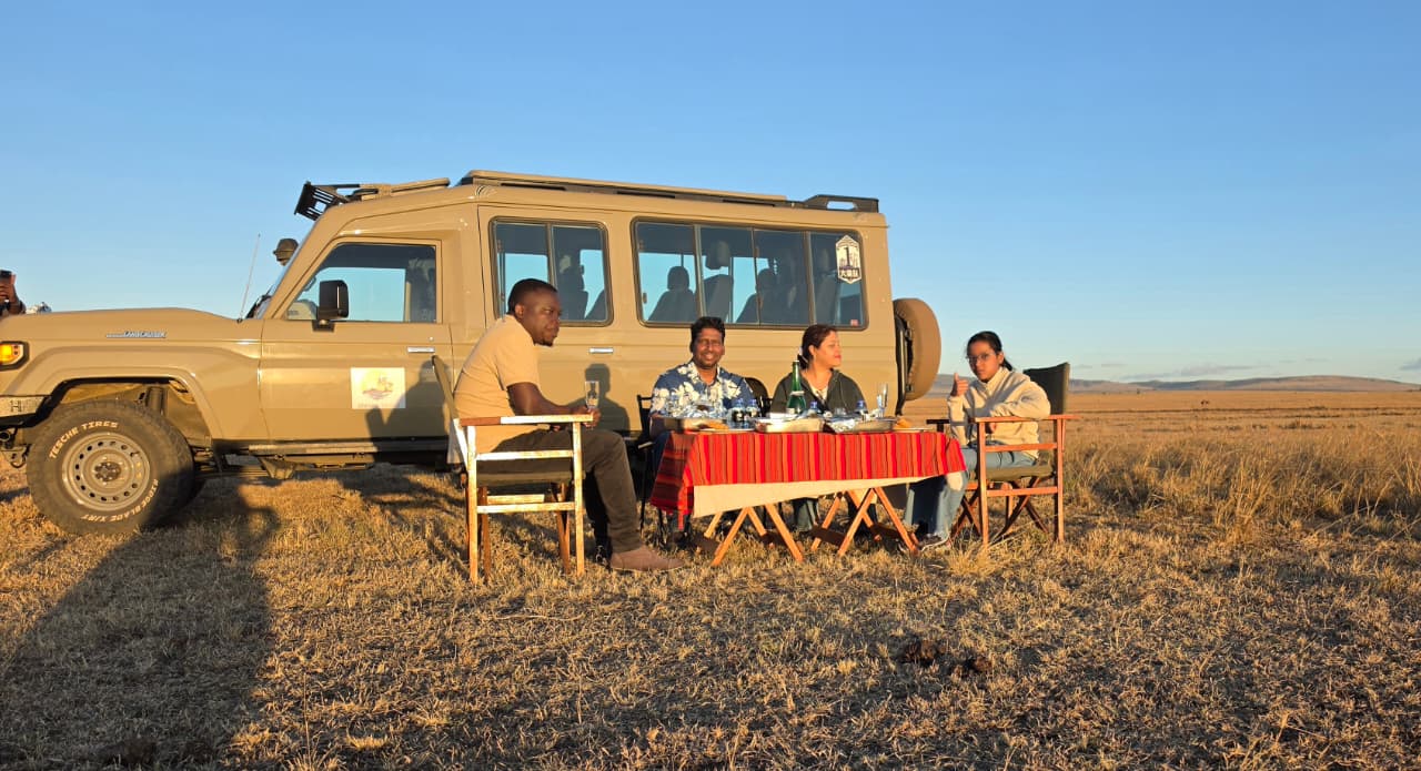 Luxury safari camp interior