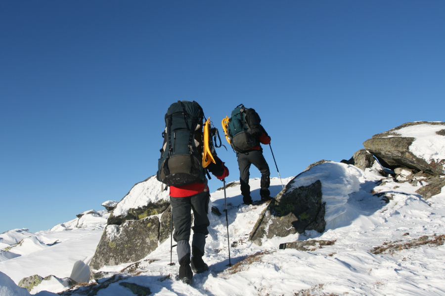 Climbers on Mount Kilimanjaro
